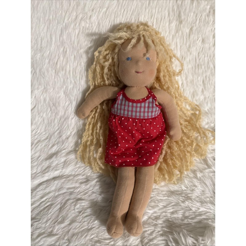 Käthe Kruse Amelie Waldorf Doll 15" Handmade German Natural Fiber Doll‎